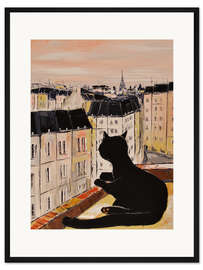 Gerahmter Kunstdruck Katerchen in Paris