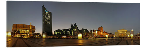 Acrylic print Leipzig evening panorama