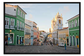 Gerahmter Kunstdruck Bahia Salvador in Brasilien