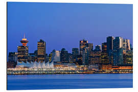 Obraz na aluminium Vancouver skyline at night