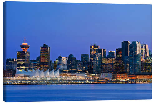 Obraz na płótnie Vancouver skyline at night