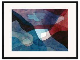 Gerahmter Kunstdruck Berg und Luft synthetisch