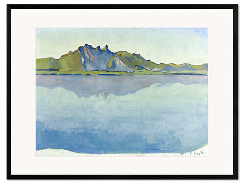 Framed art print Lake Thun with Stockhorn chain