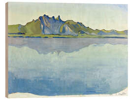 Obraz na drewnie Lake Thun with Stockhorn chain - Ferdinand Hodler