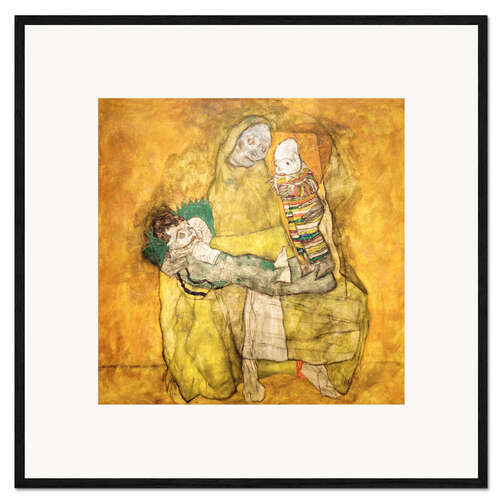 Framed art print Mother with two children