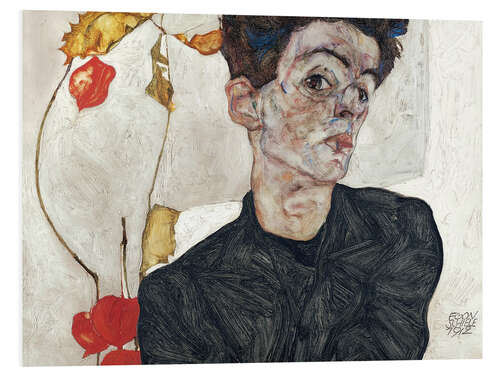 Cuadro de PVC Self-Portrait with Chinese Lantern Plant