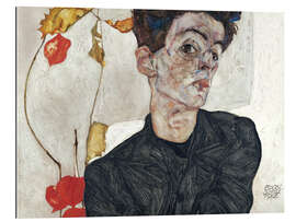 Gallery print Self-Portrait with Chinese Lantern Plant