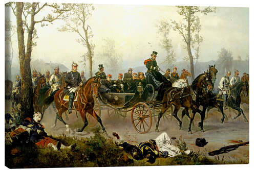 Lienzo Napoleon III. und Bismarck near Donchery 1870