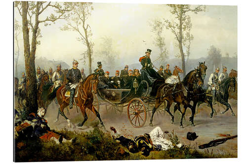 Galleritryck Napoleon III. und Bismarck near Donchery 1870