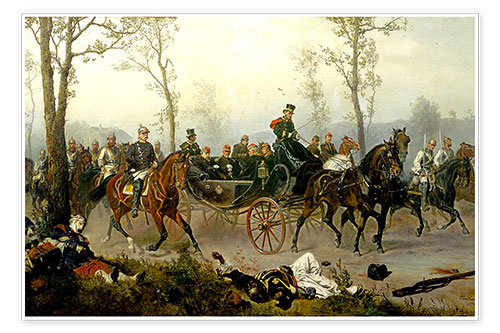 Poster Napoleon III. und Bismarck bei Donchery 1870