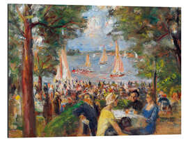 Tableau en aluminium Biergarten au bord de la rivière Havel