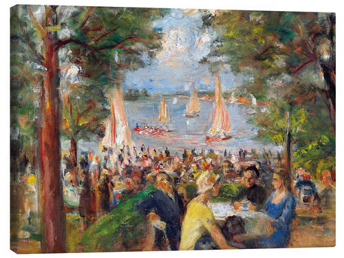 Canvas print Beer garden on the Havel river