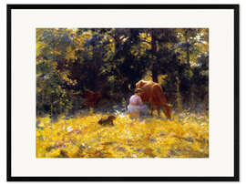 Ingelijste kunstdruk The Dairymaid