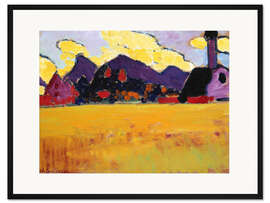 Gerahmter Kunstdruck Landschaft bei Murnau