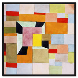 Gerahmter Kunstdruck Aufgeteilte Farbvierecke