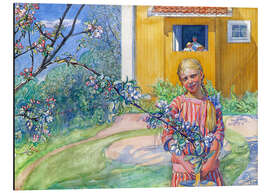 Magnettafel Mädchen mit Apfelblüte