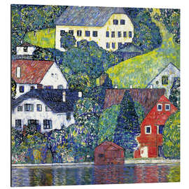 Magnettafel Häuser in Unterach am Attersee