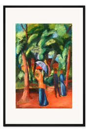 Gerahmter Kunstdruck Spaziergang im Park