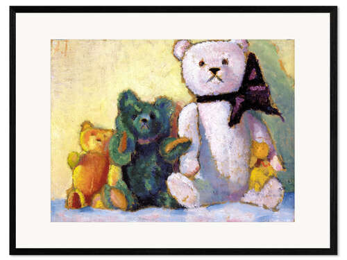 Ingelijste kunstdruk The bear family