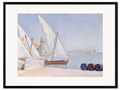 Impression artistique encadrée Collioure, Les Balancelles