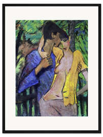 Gerahmter Kunstdruck Liebespaar. 1919