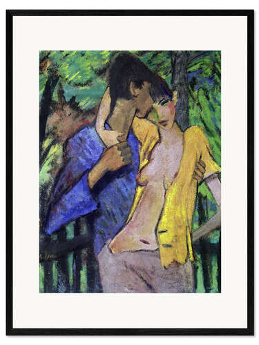 Kehystetty taidepainatus Loving couple. 1919