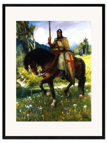 Gerahmter Kunstdruck Parsifal auf der Suche nach dem Heiligen Gral. 1912