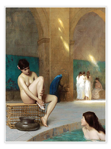 Poster Women at the Roman baths
