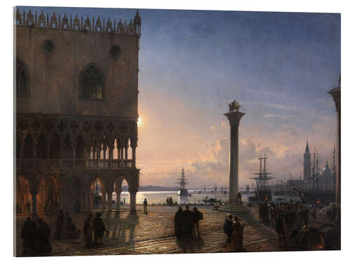 Tableau en verre acrylique Piazza San Marco au clair de lune