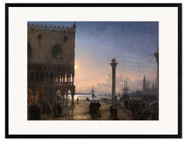 Framed art print Piazza San Marco by moonlight