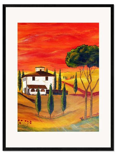 Kunsttryk i ramme Warmth of Tuscany