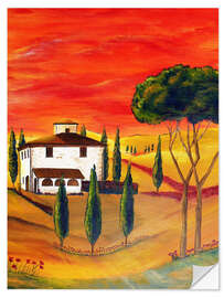 Vinilo para la pared Warmth of Tuscany