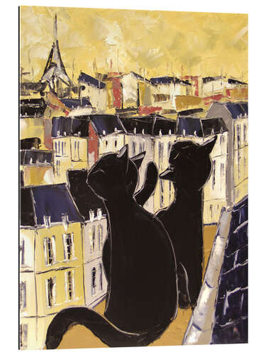 Galleritryck Cats on the rooftops of Paris