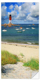 Selvklebende plakat Little harbor at the lighthouse