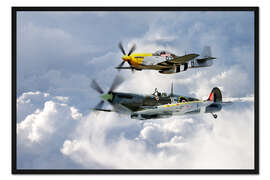 Gerahmter Kunstdruck Fliegende-Brüder