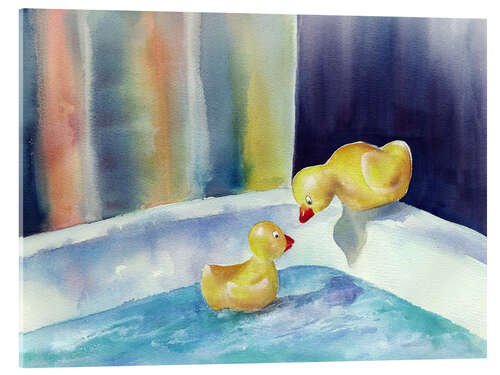 Acrylic print Rubber ducks