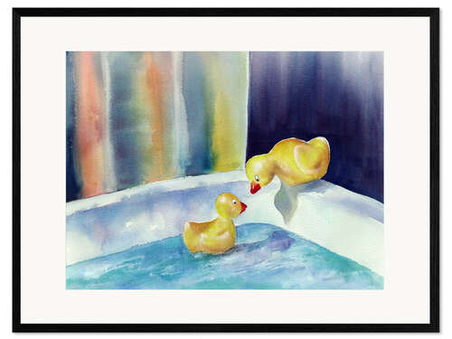 Impresión de arte enmarcada Rubber ducks