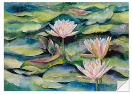 Sticker mural Fleurs de lotus