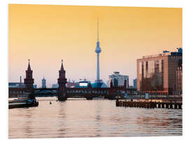 Hartschaumbild Berlin Skyline - Oberbaumbrücke