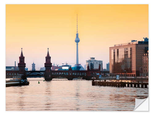 Autocolante decorativo berlin skyline oberbaumbruecke