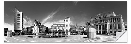 Selvklebende plakat Leipzig Citypanorama