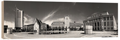 Holzbild Leipzig Citypanorama