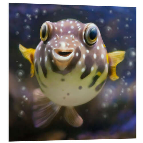 Foam board print fugu the bowlfish