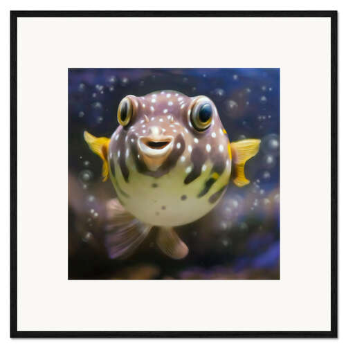 Impresión de arte enmarcada fugu the bowlfish