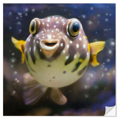 Naklejka na ścianę fugu the bowlfish