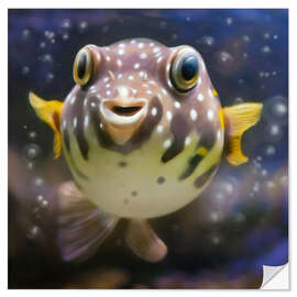 Naklejka na ścianę fugu the bowlfish