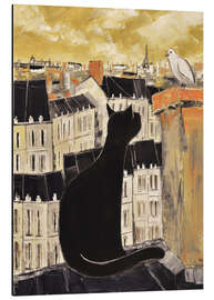 Magnettafel Katze und Taube in Paris