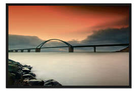 Gerahmter Kunstdruck Fehmarnsundbrücke IV