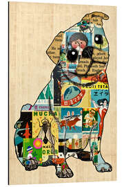 Magnettafel Mops Collage