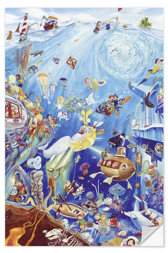 Wall sticker Search and find: Underwater world